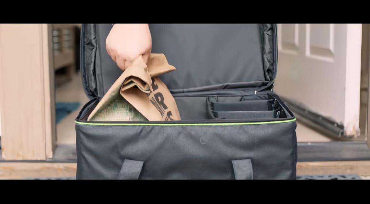 Secure It Fresh bag open showing insulated compartments